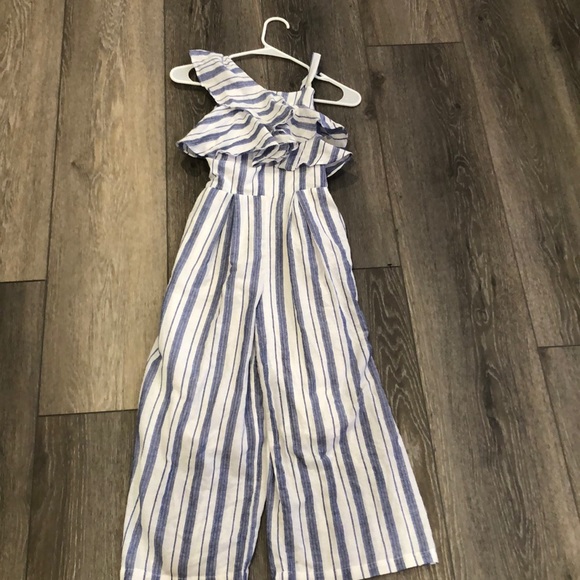 Nordstrom Other - Blue and white striped girls jumpsuit